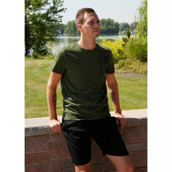  Męska koszulka ALTISPORT CALISTO WOJSKOWY 