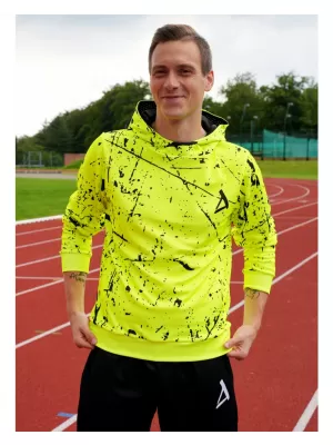Męska bluza funkcjonalna klasy premium ALTISPORT VOJ/ALM034MI01 NEONOWY ŻÓŁTY