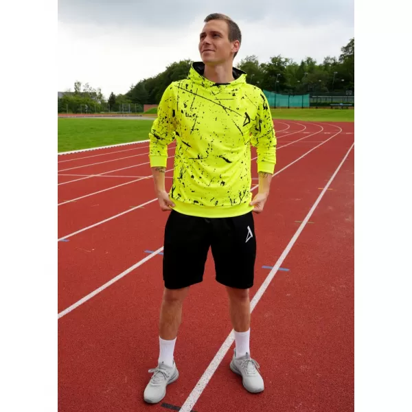  Męska bluza funkcjonalna klasy premium ALTISPORT VOJ/ALM034MI01 NEONOWY ŻÓŁTY 