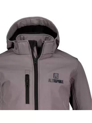 Kurtka softshellowa dla dzieci ALTISPORT ALK006535 STALOWOSZARA