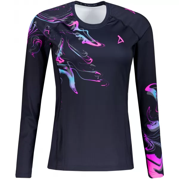 Funkcjonalna koszulka kobiet z długimi rękawami premium ALTISPORT VOJ/ALW064TR03 BLACK -PINK